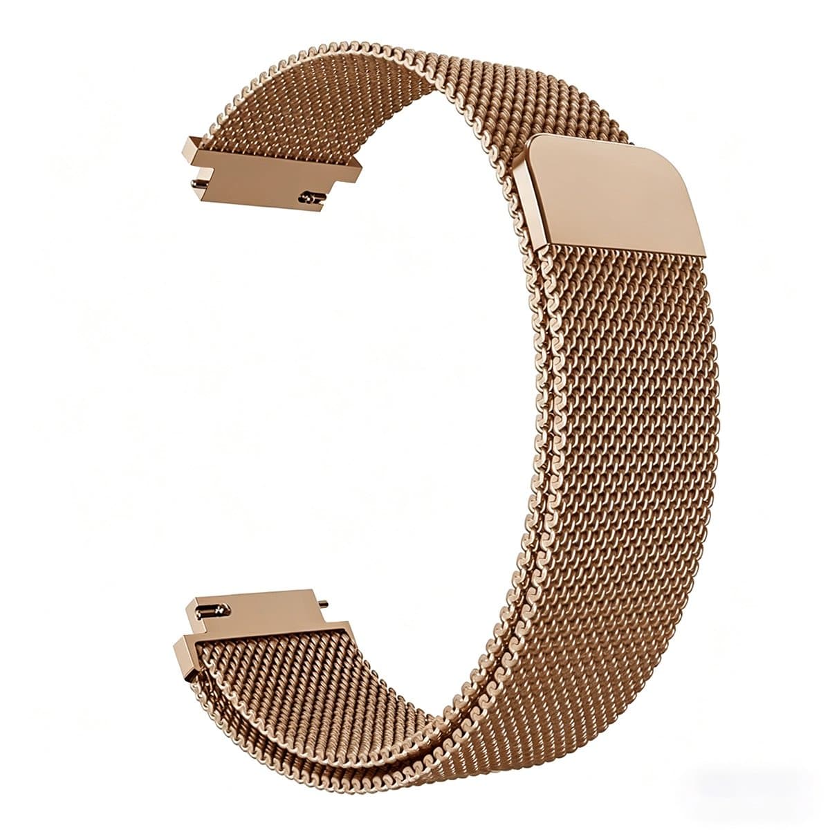 Stravo Smartwatch Milanees bandje 18mm – Garmin Vivoactive 4s / Vivomove 3s / Venu 2s / 3s / Forerunner 255s / 265s / Venu 4 - 41mm - Luxe Milanese Horlogebandje voor Huawei Watch GT 6 / GT 5 / GT 4 (41mm) / GT 5 Pro/ Watch 5 (42mm) - Roségoud thumbnail 2