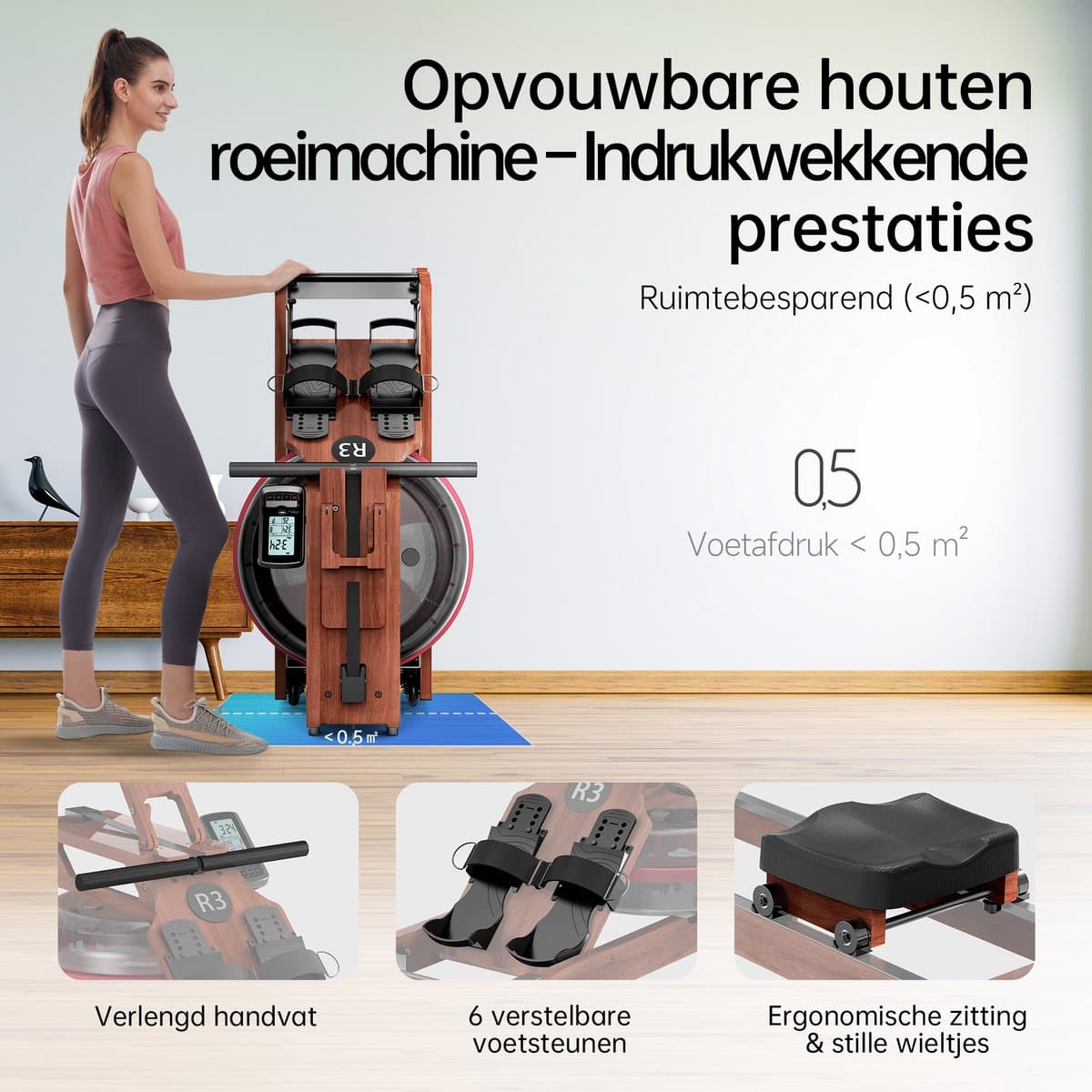 JASPORT R3 inklapbare roeimachine met waterweerstand thumbnail 6