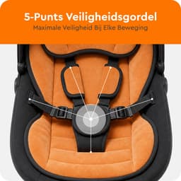 Productfoto van Khido elektrische babyschommel met app, muziek, eetblad en powerbank