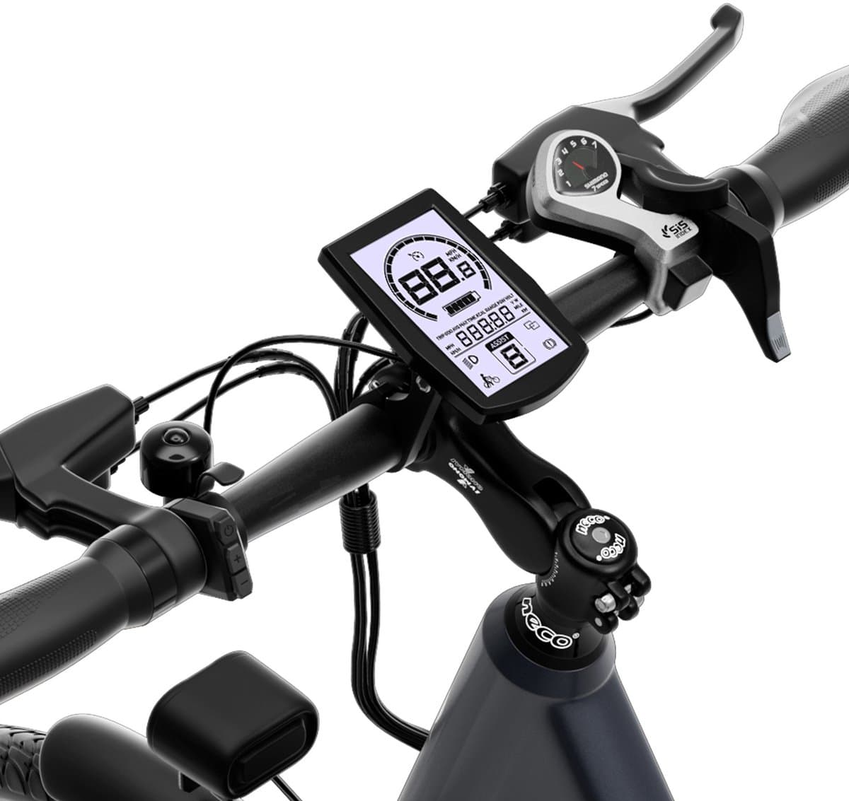 Qekud F26 Pro Elektrische Fiets 26" Trekking E-Bike - 250W Motor - 36V 13Ah Accu - 100km Bereik - 7 Versnellingen - Stapdoor Frame thumbnail 4