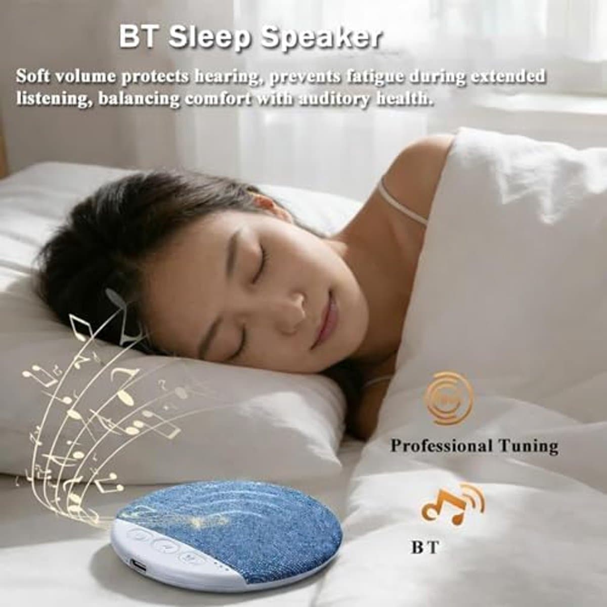 Slaapsprekers Kussenluidspreker - Ultradun, Bluetooth 5.4, Timer thumbnail 4