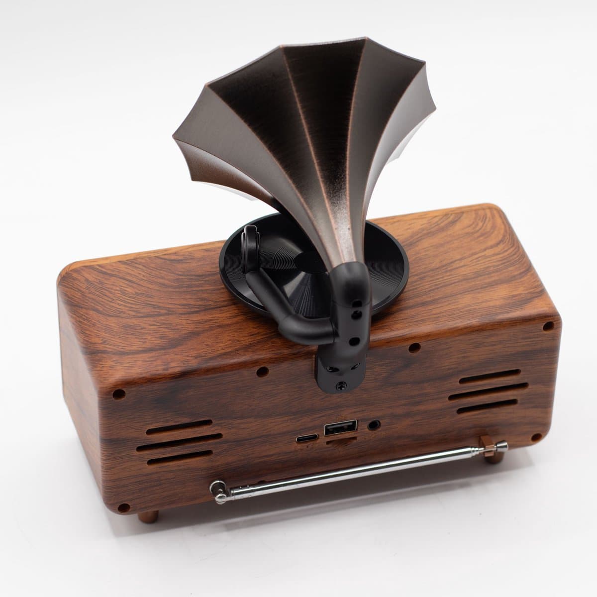 Retro Mini Dubbele Grammofoon Luidspreker - Bluetooth, 10.8W thumbnail 3