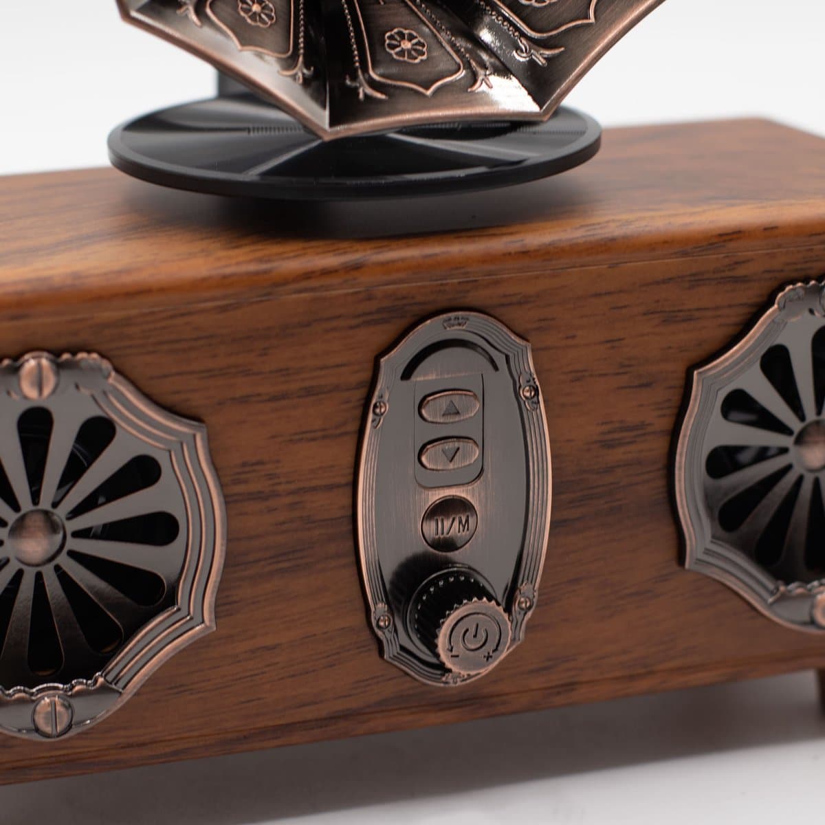 Retro Mini Dubbele Grammofoon Luidspreker - Bluetooth, 10.8W thumbnail 2