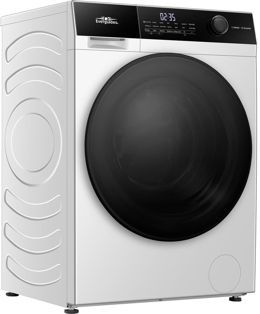 Everglades EVWM91421AW - Wasmachine 9KG - Arctic White - Energieklasse A -20% - Stoomfunctie - 15 Programma's - 5 Jaar Garantie thumbnail 3
