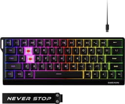 Productfoto van EWEADN DK63 mechanisch gaming toetsenbord 60 procent, draadloos en bedraad met RGB