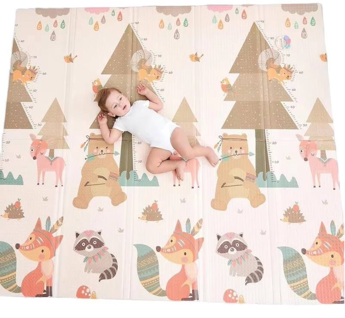 TrueStone Speelmat - 2 verschillende Designs - 150 x 200 CM - Speelmat Baby - Speelmat Foam - Opvouwbaar - Speelkleed thumbnail 5