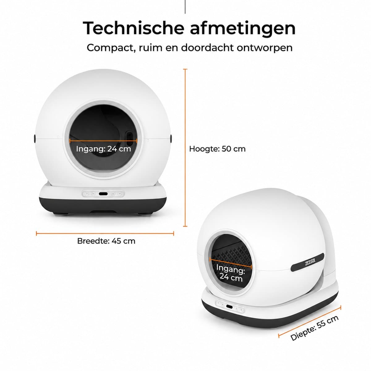 Zedar K1200 - Automatische Zelfreinigende Kattenbak met App thumbnail 5