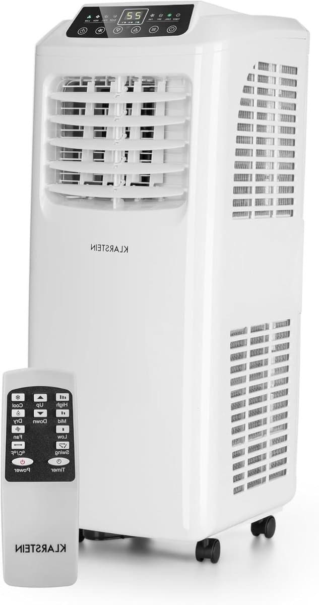 Klarstein Pure Blizzard 3 2G - Mobiele Airco 3-in-1 koelventilator, ontvochtiger, timer, geluidsarm, energie-efficiëntieklasse A, 808 W / 7000 BT, tot 65 m³, wit