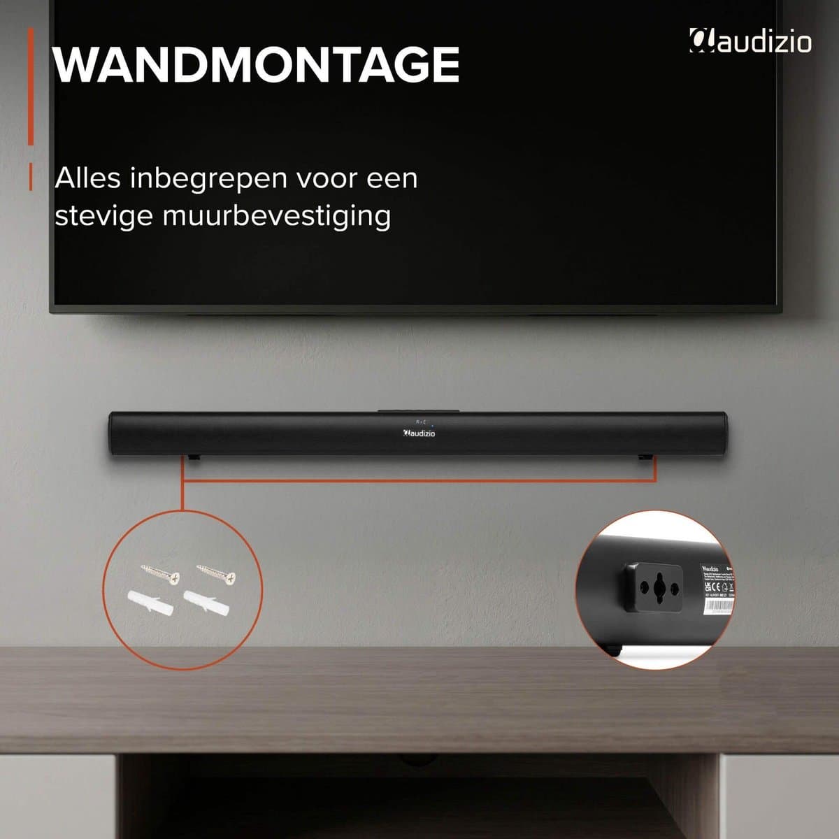 Soundbar - Audizio SB92S - HDMI-ARC - Bluetooth - 150 Watt - Optisch - Soundbar met subwoofer thumbnail 7