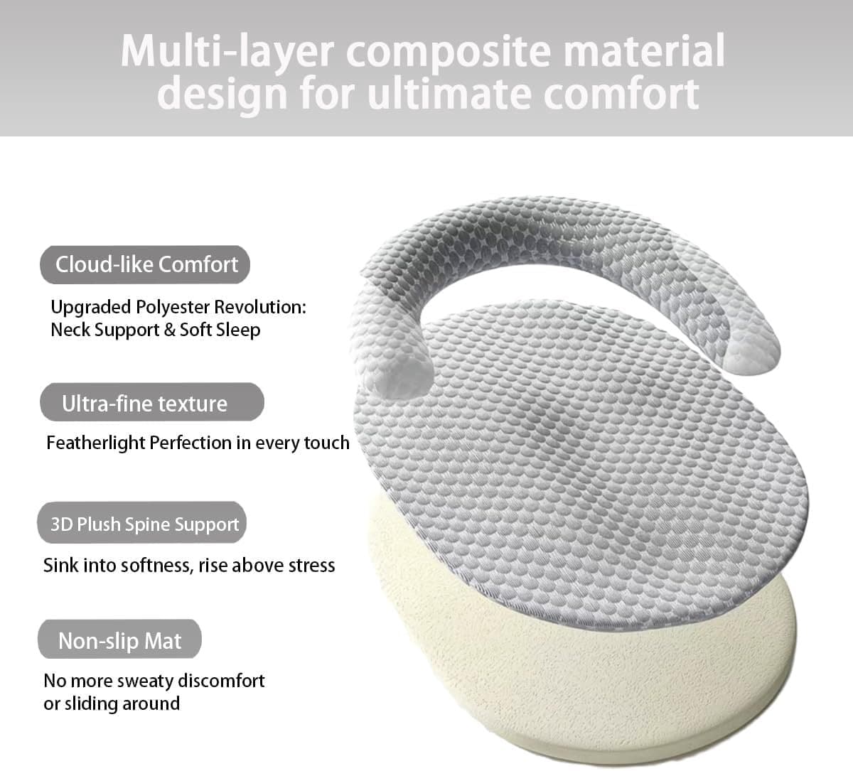 OLOEY Zomers verkoelend kattenbed voor binnenkatten-orthopedisch hondenbed met nekondersteuning-ademend en wasbaar huisdierbed met antisliponderkant-Rustgevend knuffelbed voor katten-honden-puppy's en kittens-Grijs(L) thumbnail 6