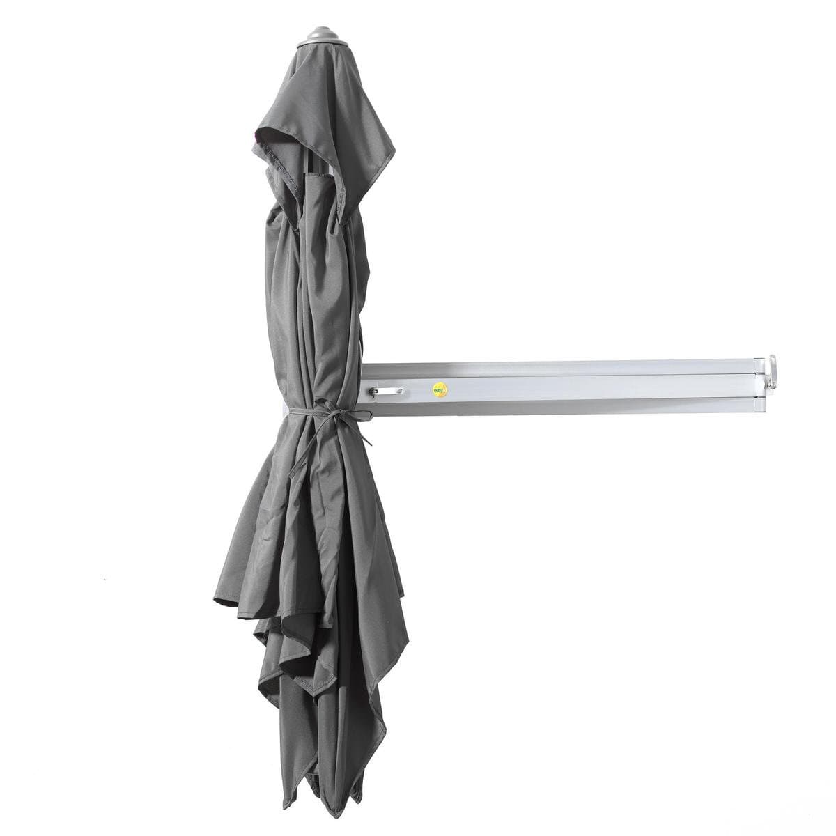 Easysol Parasol - Muurparasol - Balkonparasol - Donkergrijs - 250 cm diameter - Muurparasol ROND - Parasols - Balkon Parasol - Tuinparasol - Balkonparasol kantelbaar - Wandparasol thumbnail 5