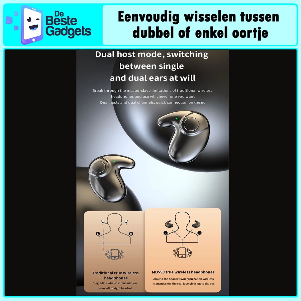 De Beste Gadgets Bluetooth Slaap Oordopjes – Ultra Dun & Zijslaper-vriendelijk thumbnail 3