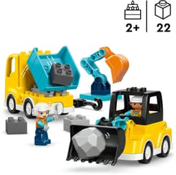 Productfoto van LEGO DUPLO 3-in-1 bouwvoertuigen: drie voertuigen in één set