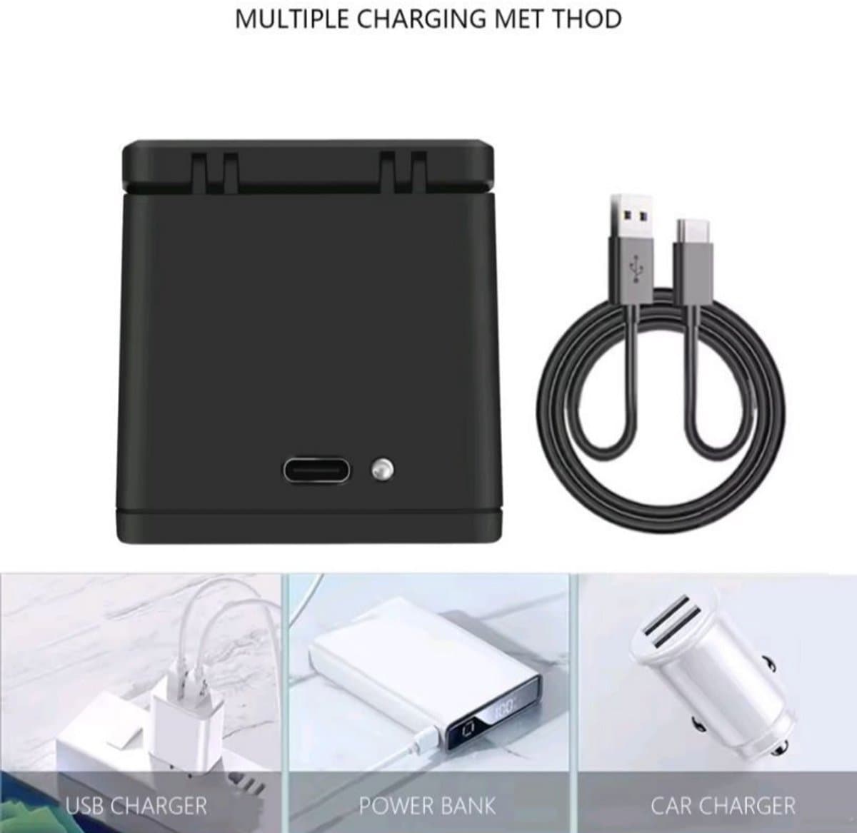 Opladbox voor GoPro Hero 13 Black -LED DISPLAY Opladbox +2 Batterijen - Opladbox voor 3 Batterijen - Inclusief 2 Batterijen - Gopro 13 - Charger Box for Gopro Hero 13 Black - Fast Charger - Opladbox 4 GoPro 13 Batterijen - GoPro 13 Accessoires thumbnail 8