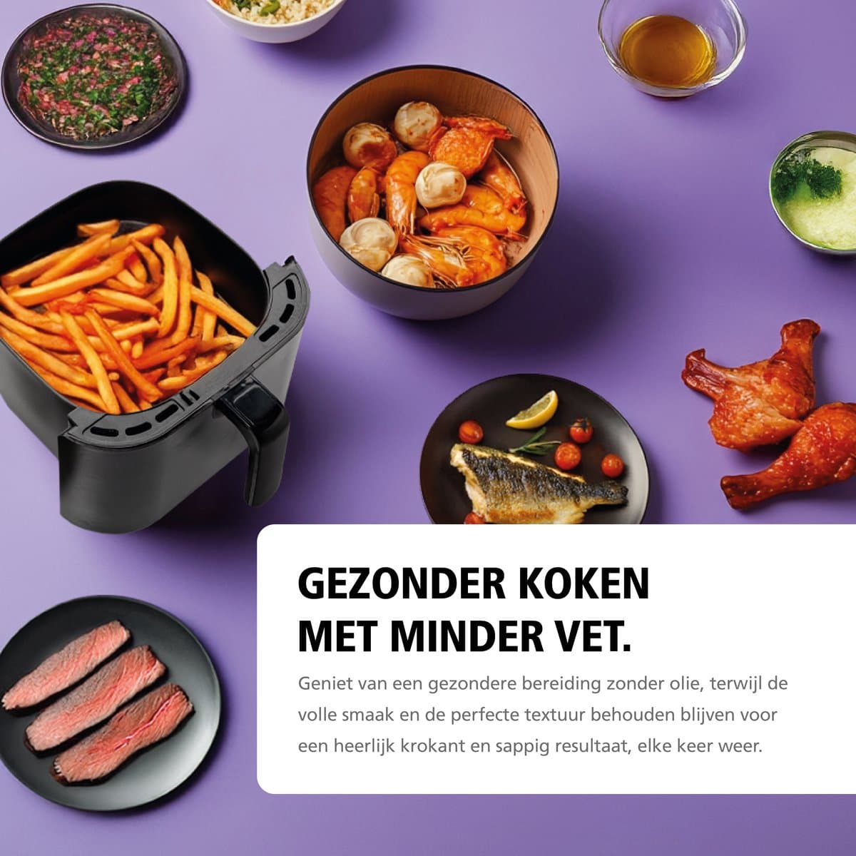 Brabantia Airfryer XXL - 7.6 liter - Digitaal Touchscreen - 8 Kookprogramma's - Tot 8 Personen - PFAS-Vrij - 80ºC tot 200ºC - 1700 Watt - BBEK1138 thumbnail 8