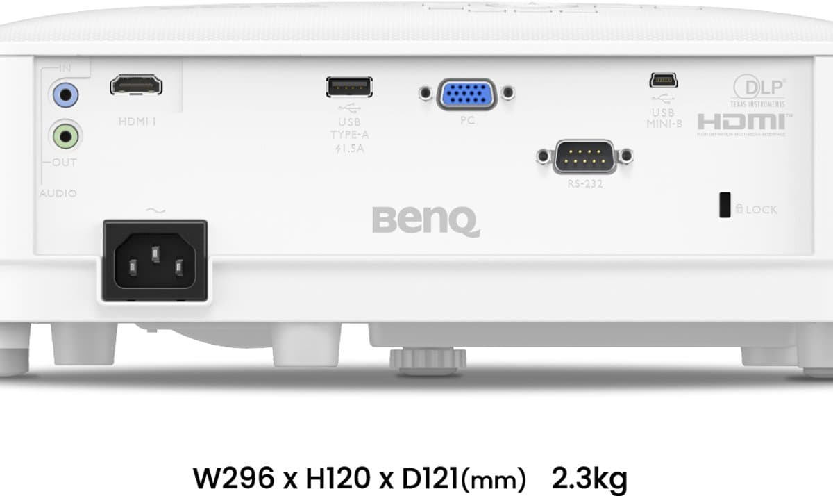 BenQ Beamer MW560C - Projector - 4000 ANSI lumen - DLP WXGA 1280x800 - Voor kantoor of thuis - SmartEco energiebesparing - 3D Projecties - 30-bit kleurdiepte - Wit thumbnail 7