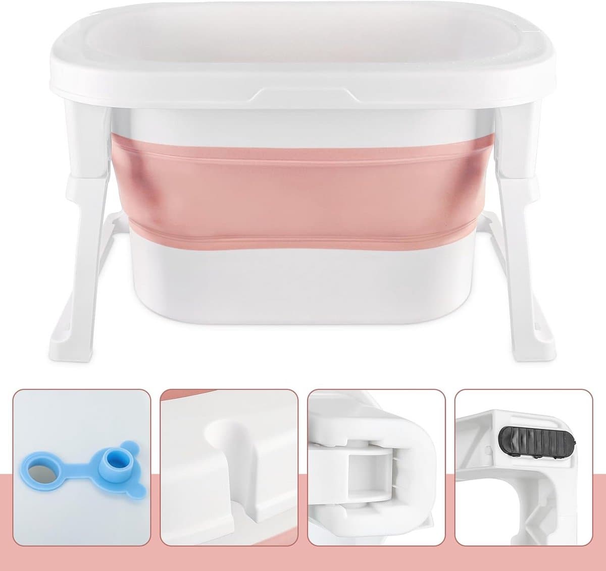 3-in-1 Opvouwbare Babybadkuip met Temperatuurmeting - Voor Baby's van 0-6 Jaar thumbnail 6