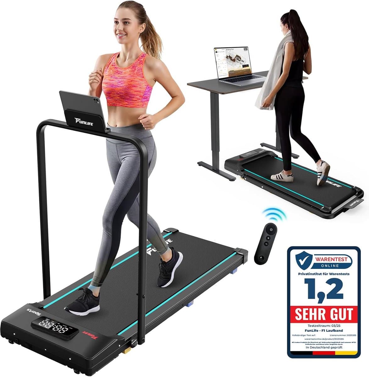 Loopband Inklapbaar - Hometrainer Elektrisch - Walking Pad Fitness - thuisgebruik thumbnail 7