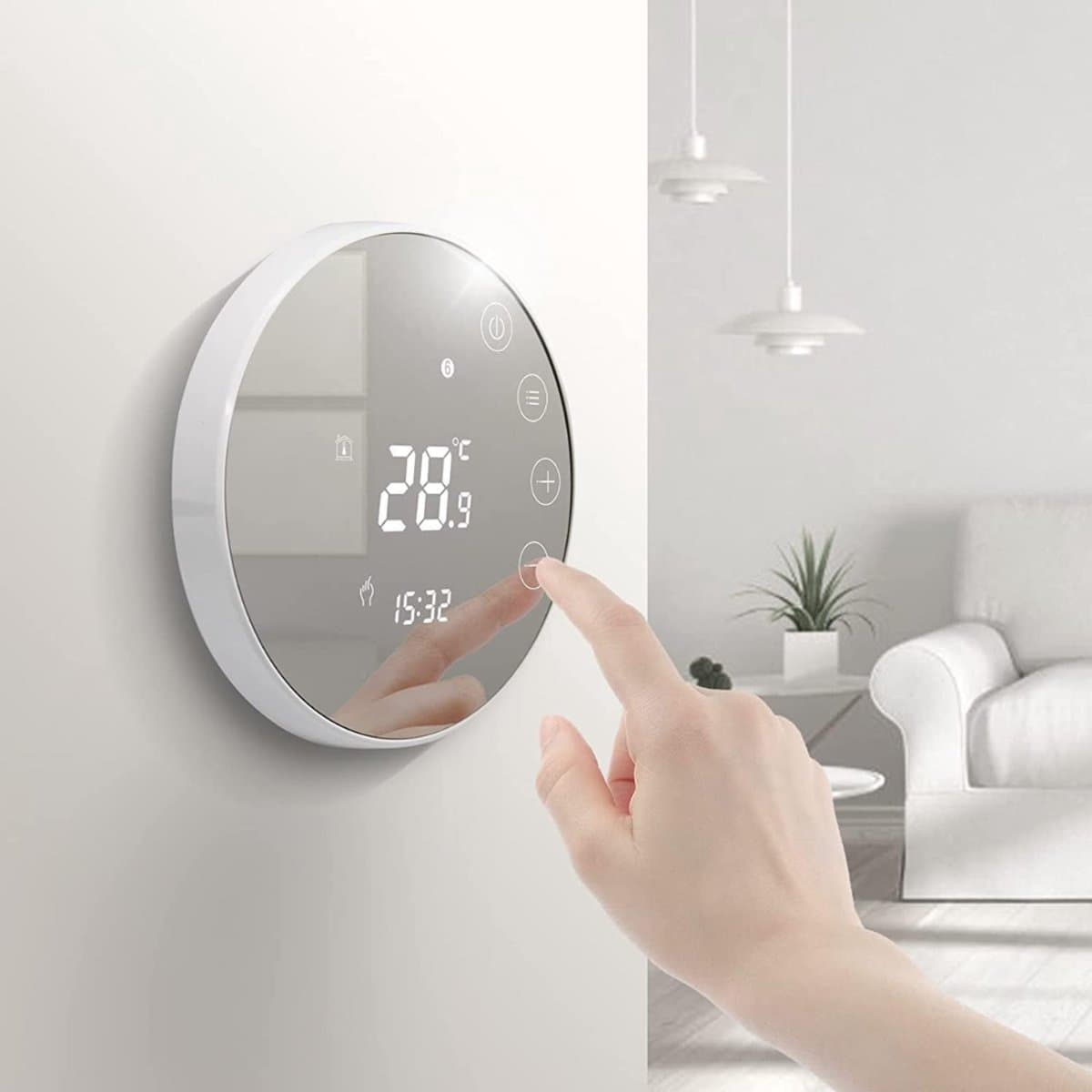 NBAP® Thermostaat voor cv - Draadloos met Wifi - Met App - Wit thumbnail 2