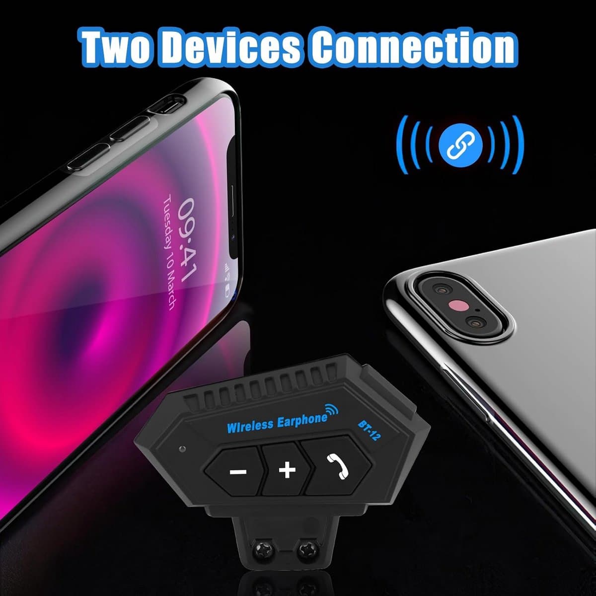 Bluetooth Headset voor Motorhelm met Handsfree Bellen en Muziek thumbnail 5
