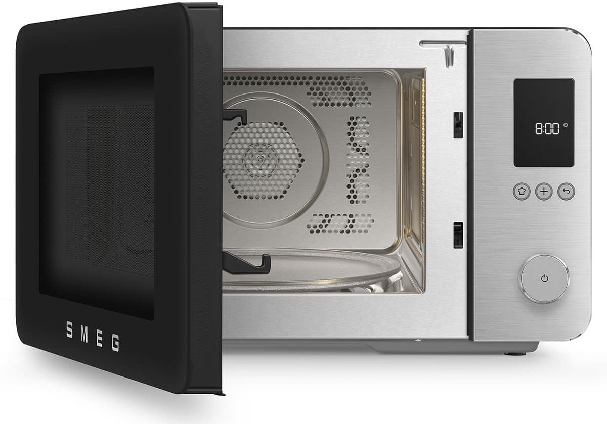 SMEG MOC02BLMEU - Combi-magnetron met grill - Airfry - 25 programma's - Soft-close - 2100W - Inverter technologie - 27L - Mat Zwart thumbnail 4