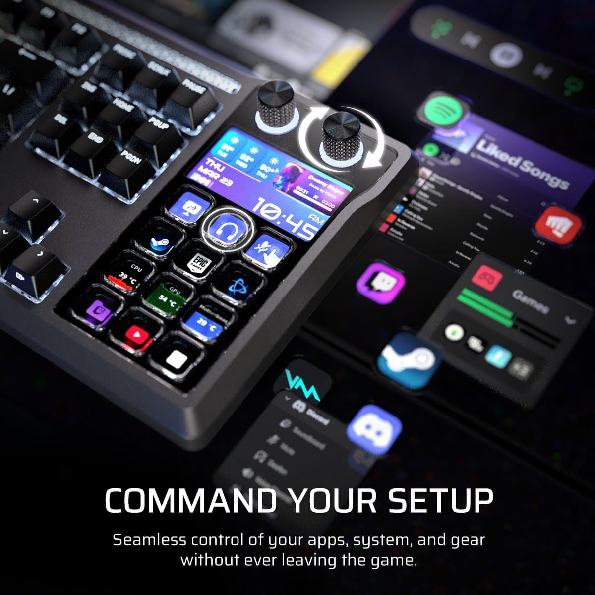 Corsair Galleon 100 SD - Mechanisch Gaming Toetsenbord - Stream Deck Ingebouwd - RGB - US Qwerty thumbnail 7