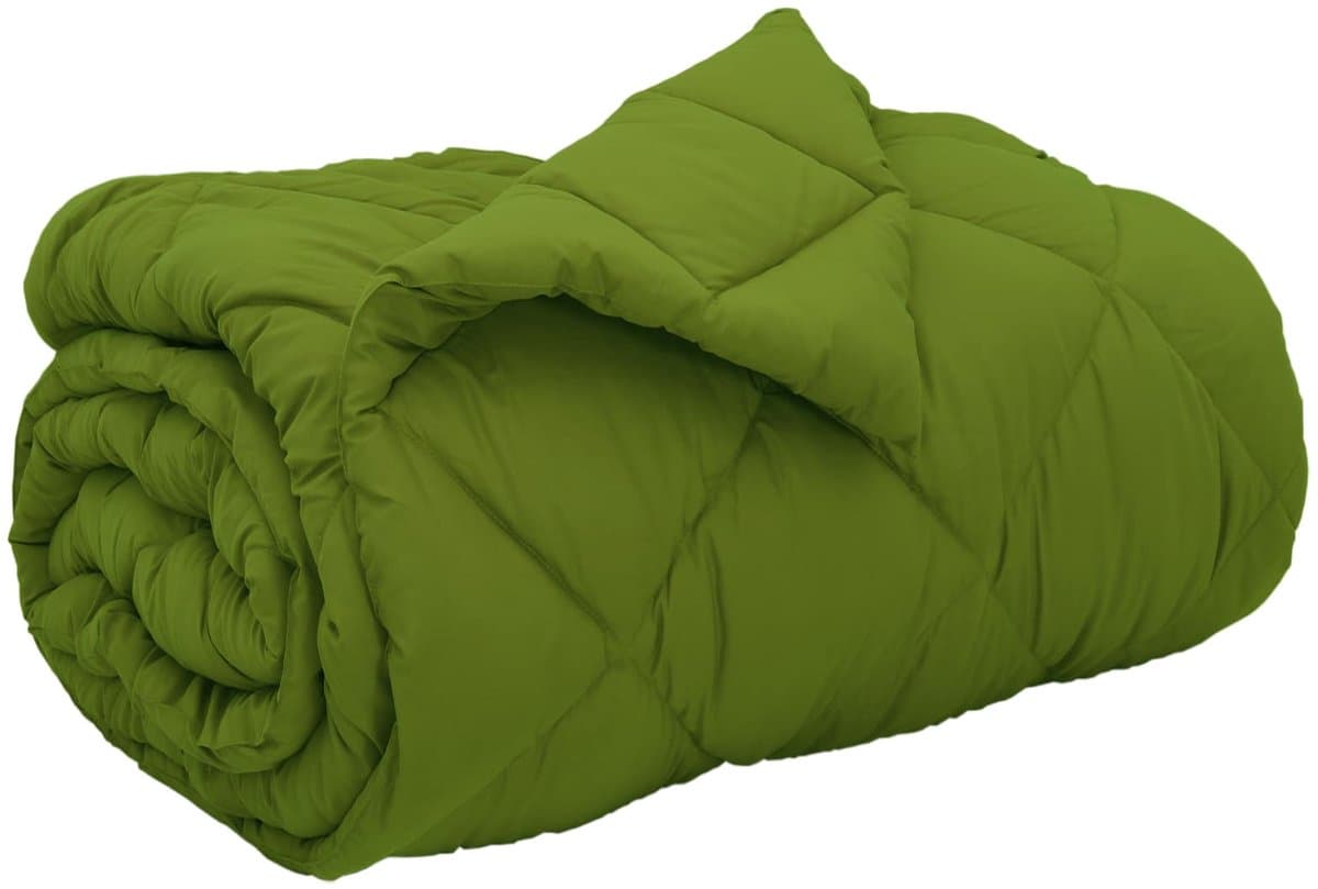vidaXL - Winter - Duvet - Groen - 135 - x - 200 - cm - Microvezel