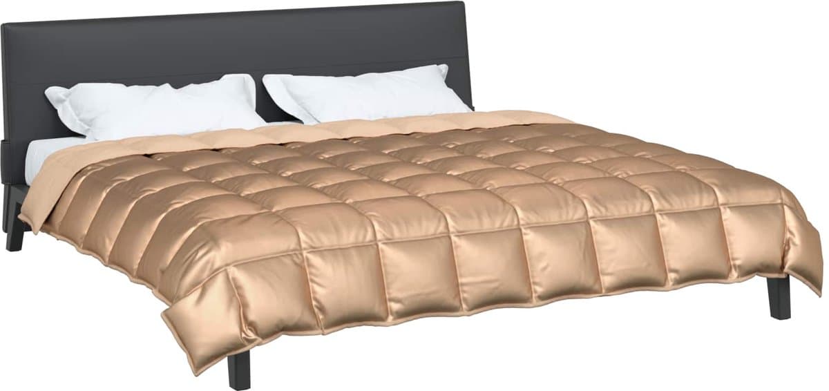 vidaXL - Winter - Duvet - Goud - 220 - x - 240 - cm - Satijn - en - Microfiber thumbnail 3
