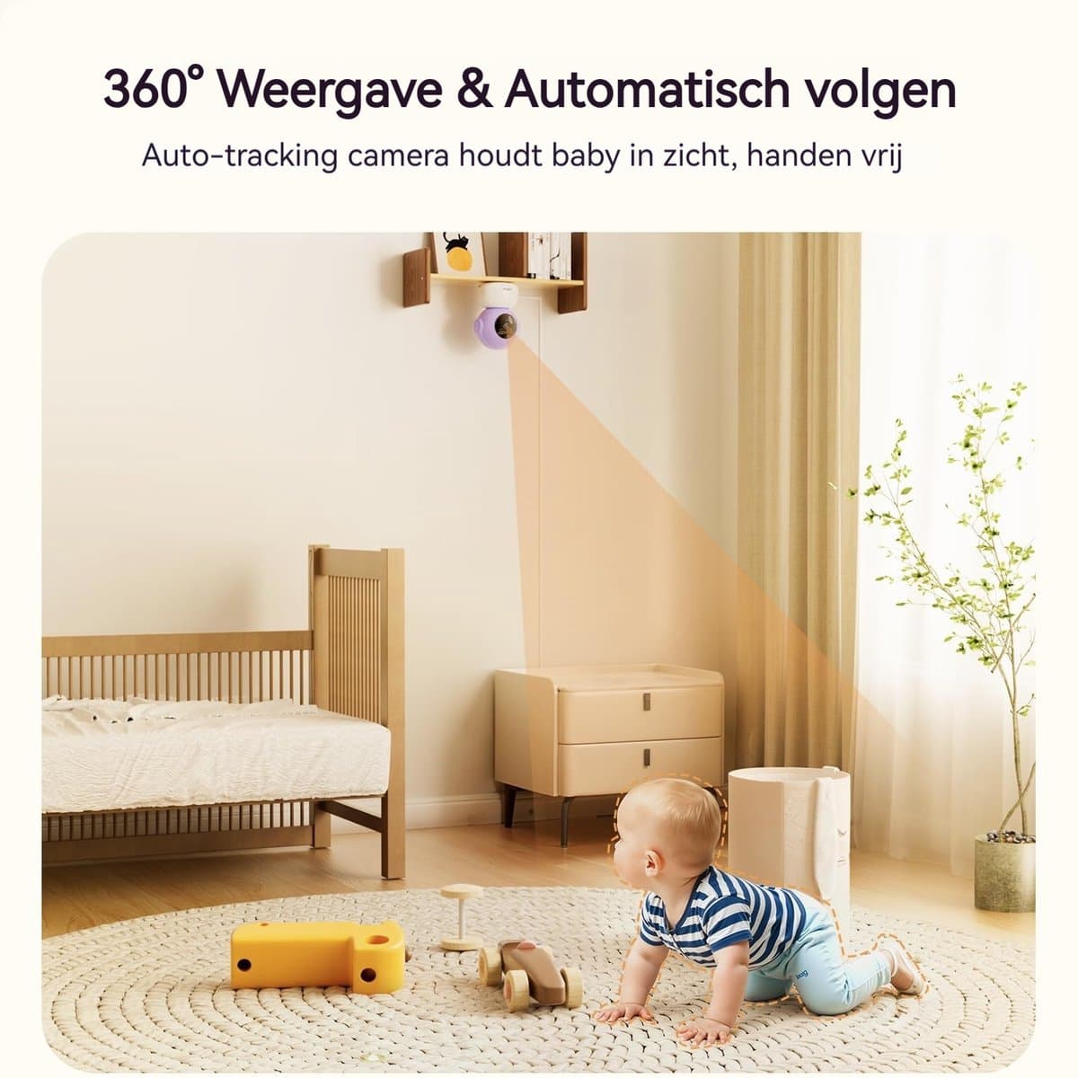 BOIFUN Babyfoon - Babyfoon met camera - 2K HD-Nachtzicht - 5-Inch Display - Op Afstand Bestuurbaar - Video & Audio - Baby Monitor Houder thumbnail 4