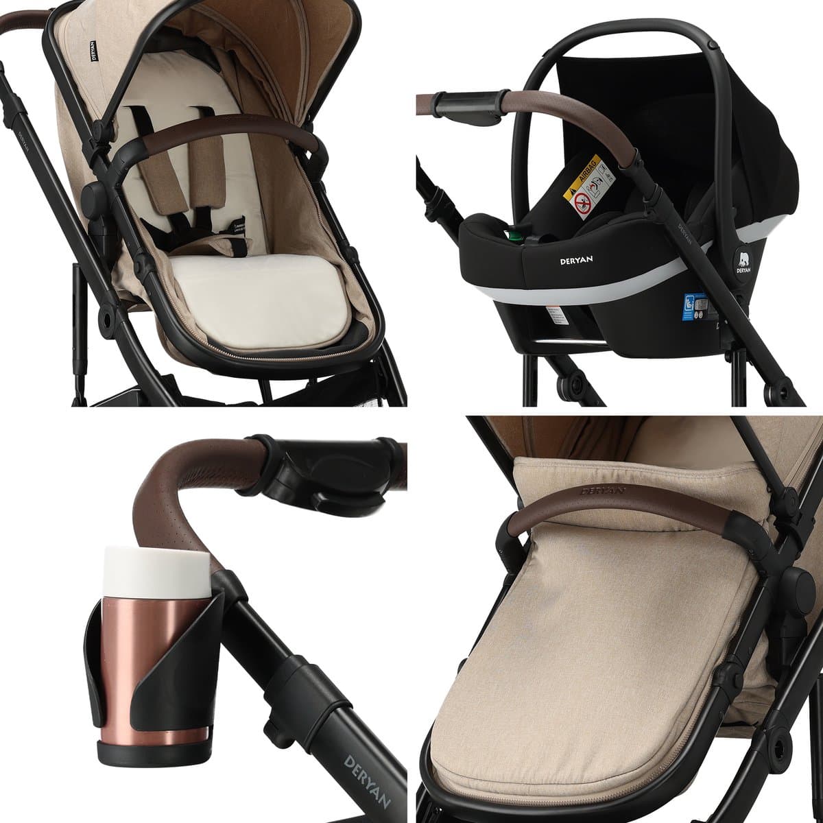 Deryan Noa 3-in-1 - reiswieg, wandelwagen en autostoel thumbnail 3