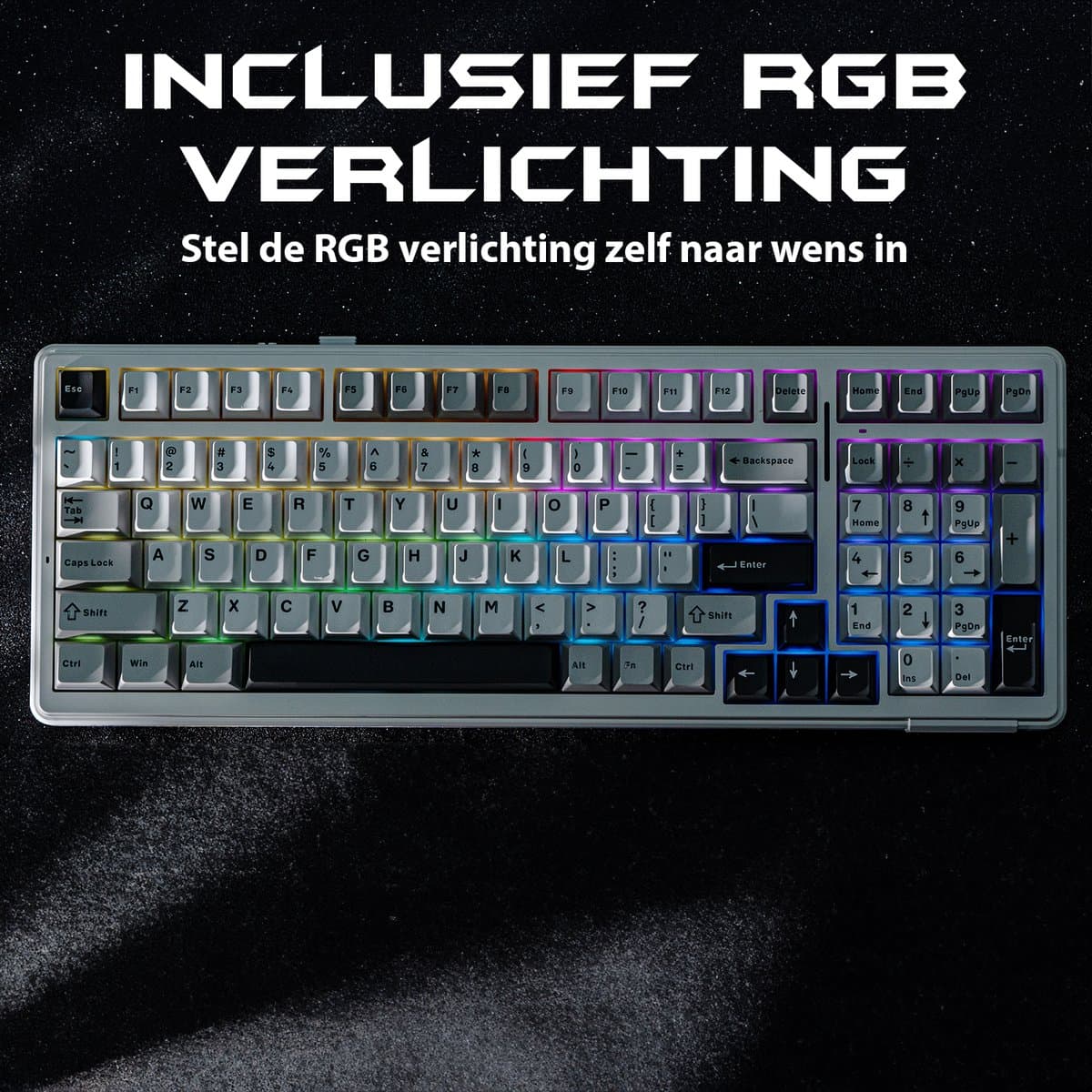AULA F99 Wit - Mechanisch Draadloos Toetsenbord 96% thumbnail 7