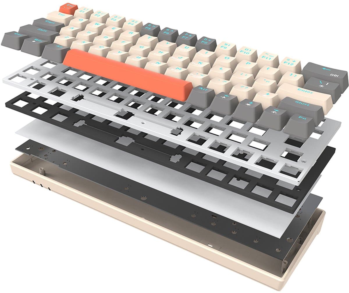 NAXSIR Mechanisch Gaming Toetsenbord 63 Toetsen met RGB Verlichting - USB - Plug & Play thumbnail 2