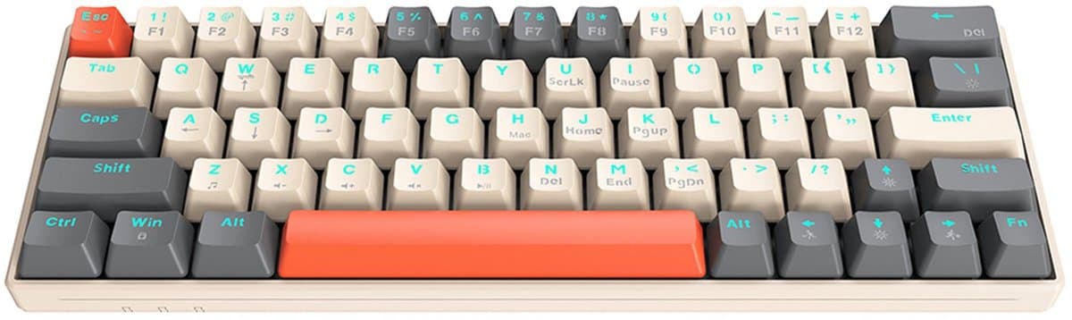NAXSIR Mechanisch Gaming Toetsenbord 63 Toetsen met RGB Verlichting - USB - Plug & Play thumbnail 3