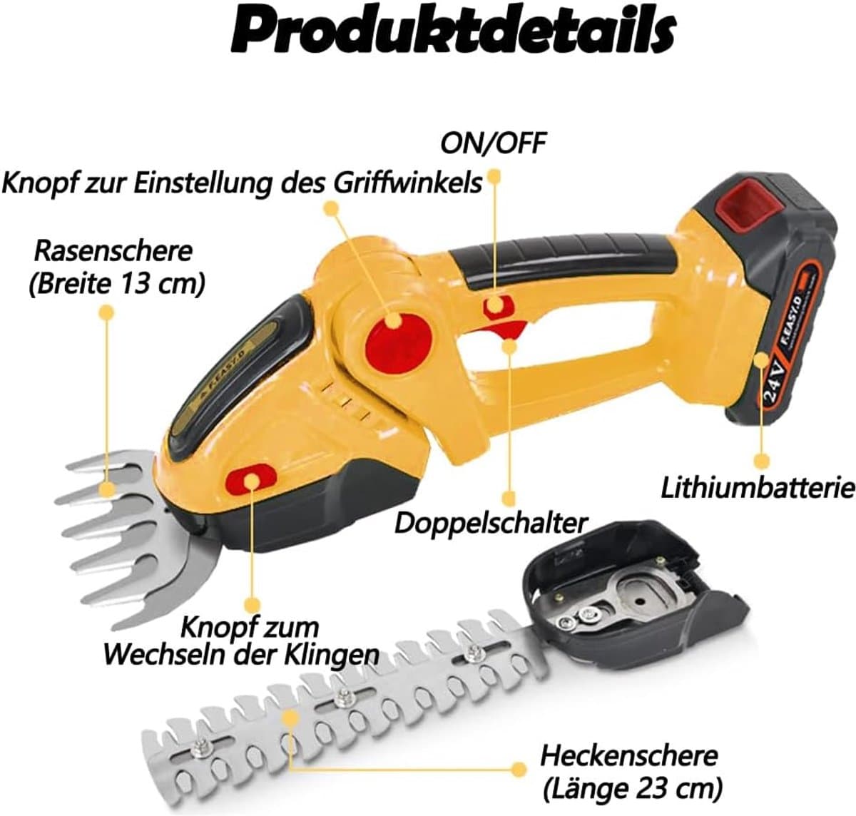 MKSS® Buxusschaar met Accu - Heggenschaar - Mini Kettingzaag thumbnail 3