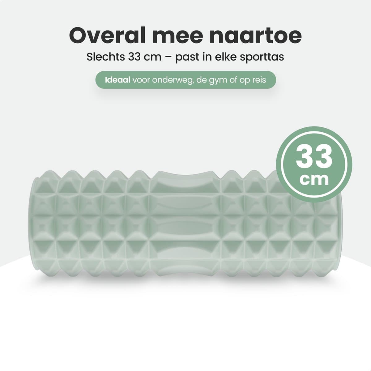 Ryce® Foam Roller - Massage - Triggerpoint - 33cm - Medium - Mintgroen thumbnail 8