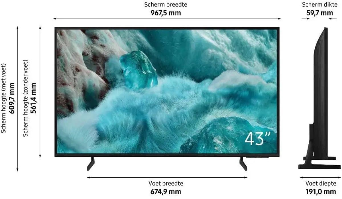Samsung QE43Q7F2A - 43 inch - 4K QLED - 2025 - Smart TV thumbnail 3