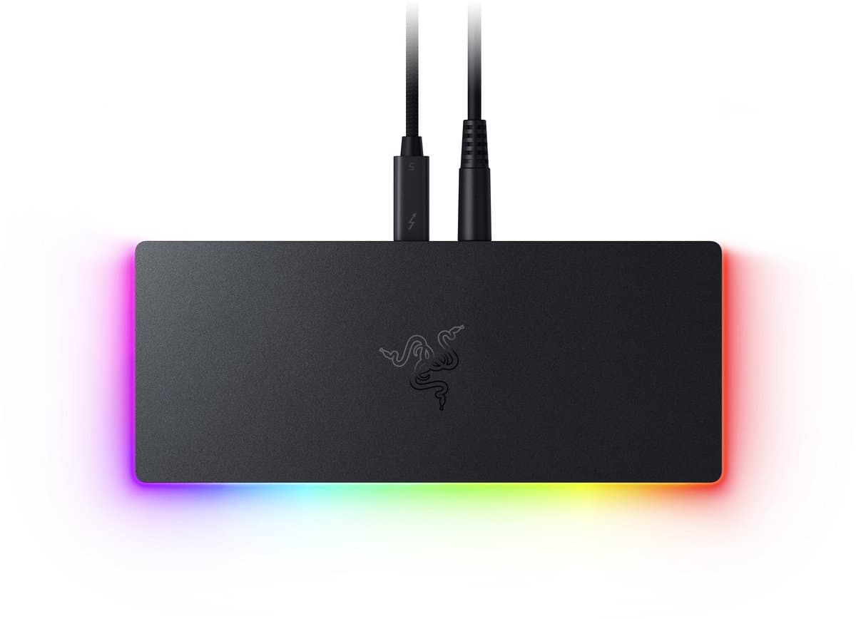 Razer Thunderbolt 5 Dock - Docking Station - 10 poorten - M.2-opslagsleuf - Chroma RGB - Zwart - afbeelding 1