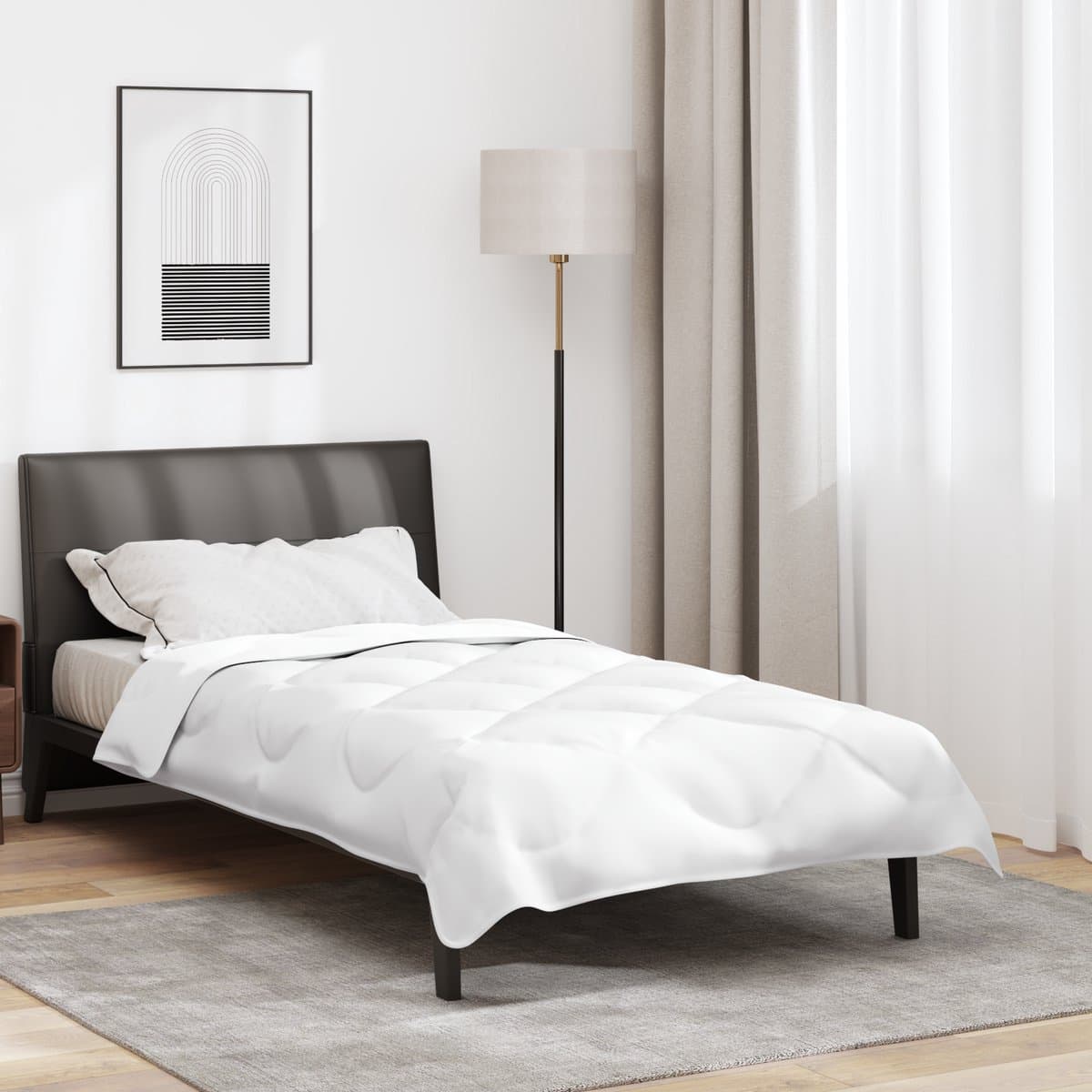 vidaXL - Winter - Duvet - Wit - 200 - x - 135 - x - 5 - cm - Polyester thumbnail 2