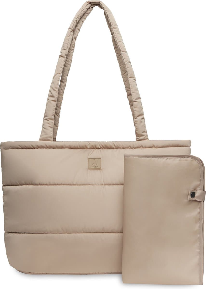 Jollein - Luiertas Puffed - Mombag - Biscuit - 40x35x16 cm - Inclusief Verschoonmatje thumbnail 5