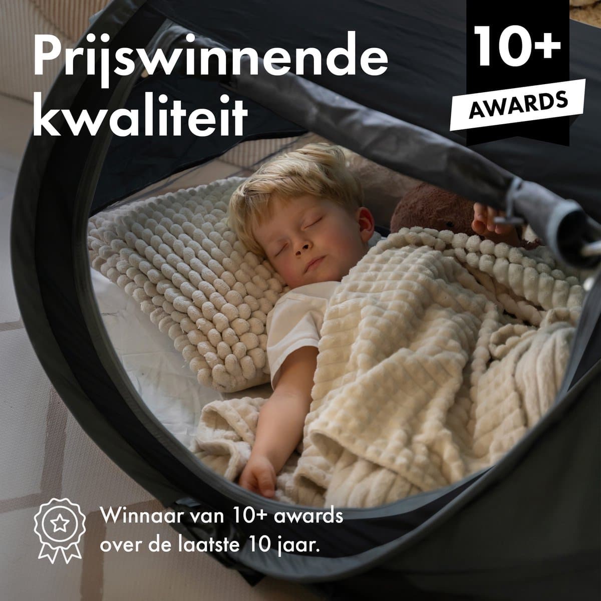 Deryan Peuter Luxe Campingbedje – Inclusief zelfopblaasbare matras - Zwart thumbnail 3