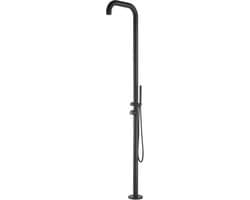 Fortifura Outdoor Original Vrijstaande Buitendouche - RVS 316 - handdouche - mat zwart thumbnail 2