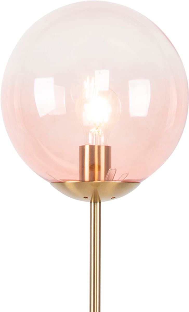 QAZQA pallon - Art Deco Vloerlamp | Staande Lamp - 1 lichts - H 1430 mm - Roze - Woonkamer | Slaapkamer | Keuken thumbnail 3