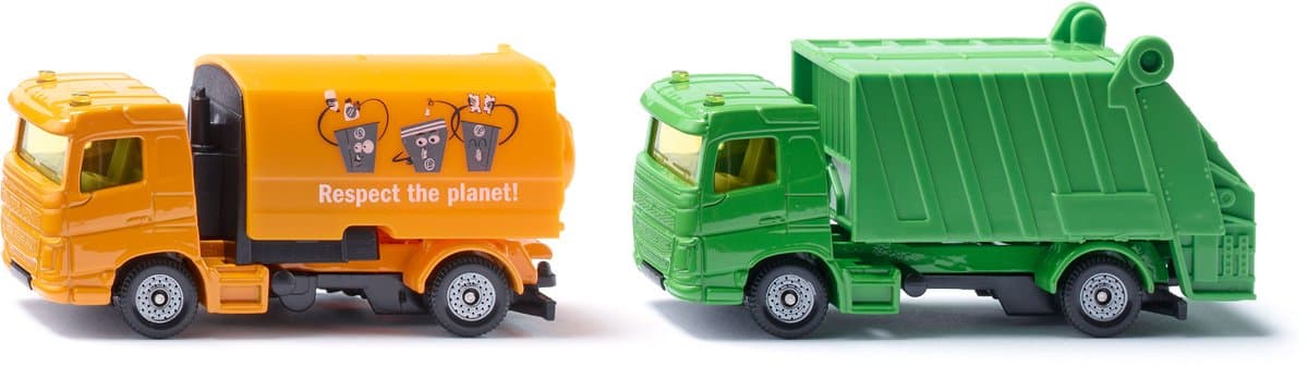 SIKU Veegmachine en vuilniswagen modelvoertuigset - afbeelding 1