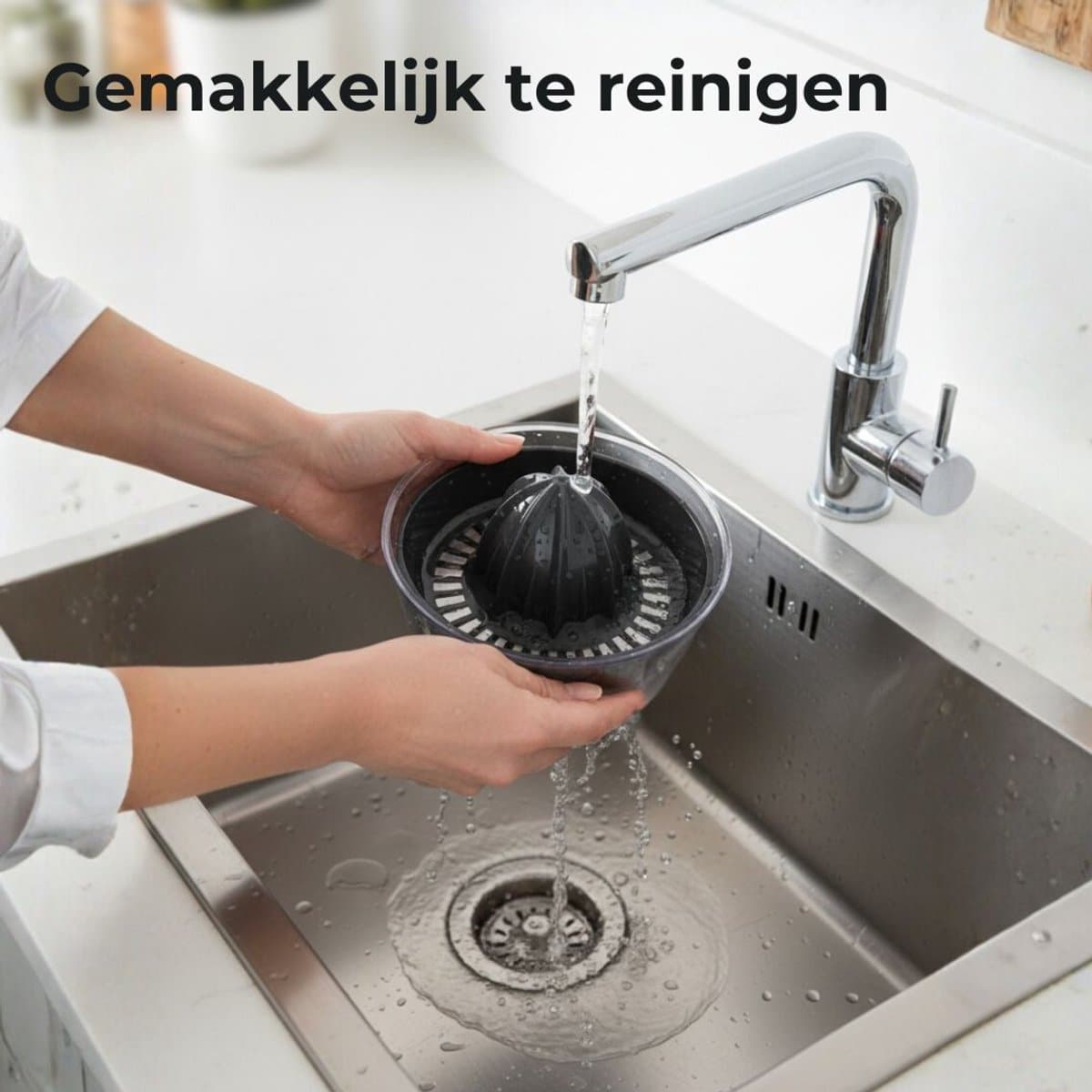 CoolHome CP26 Citruspers met hendel - Elektrische Sinaasappelpers en Citroenpers - Met uitloop en druppelstop - RVS thumbnail 5