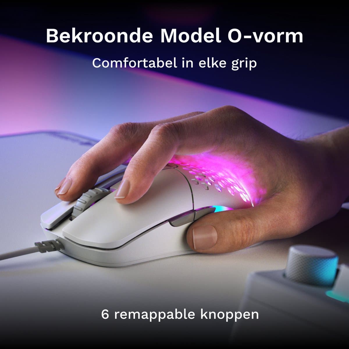 Glorious Gaming Glorious Model O Eternal - Ultralichte bedrade RGB-gamemuis - Wit thumbnail 4