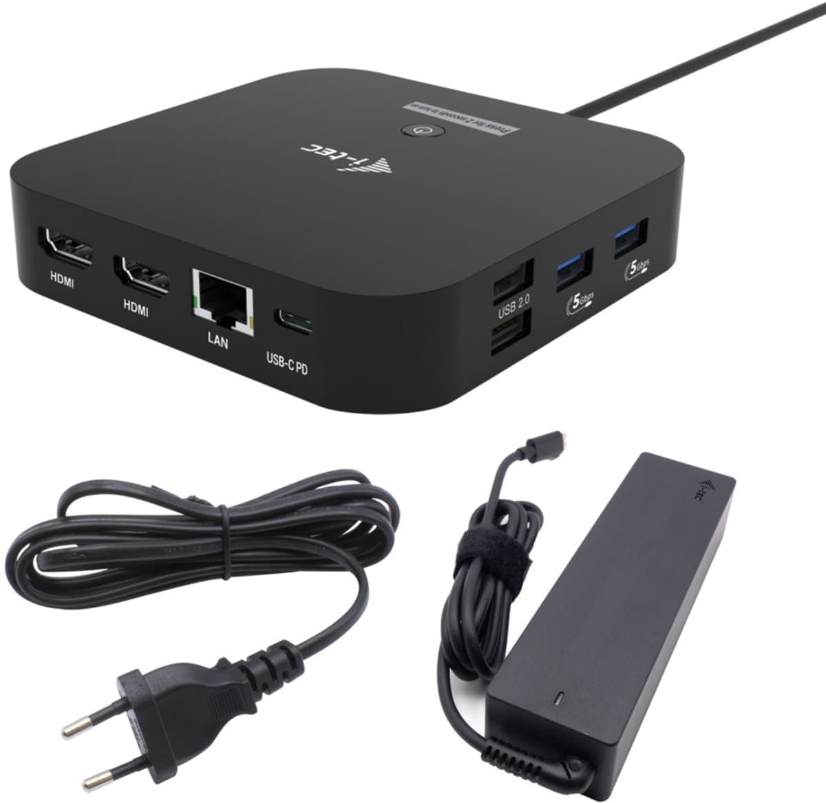 i-Tec - USB-C Docking Station - Compact - 2 x HDMI - 4 x USB-A - 2 x USB-C - Ethernet - Audio In/Uit - 100W opladen - Plug & Play thumbnail 5