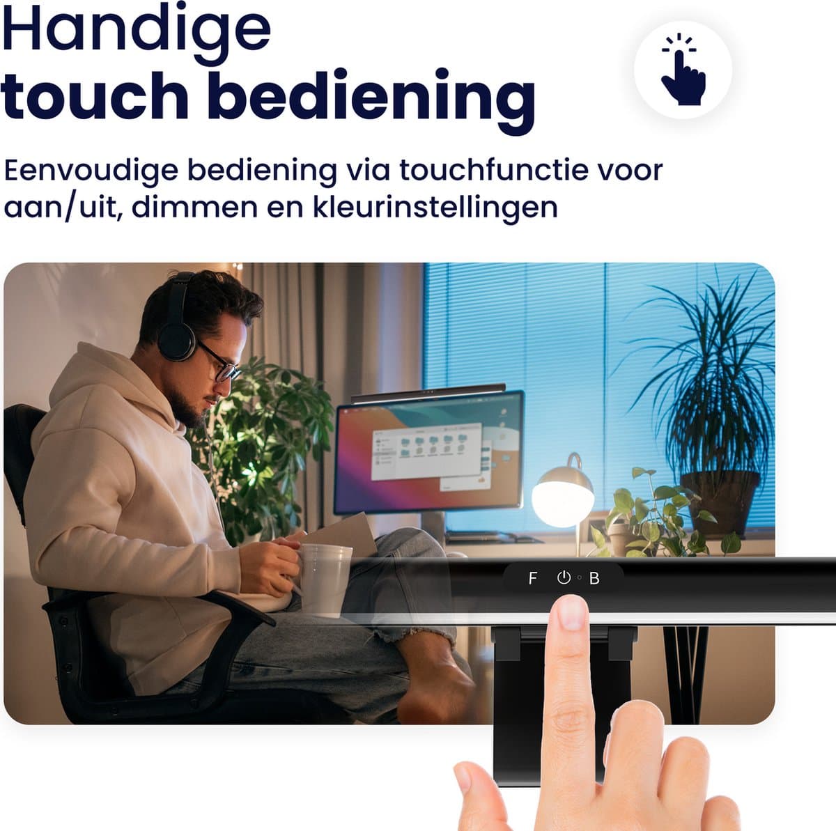 Monitor lamp Met Backlight - Bureaulamp - Leeslamp - Klemlamp - Light Bar - Dimbaar - Verschillende kleurinstellingen - Zwart thumbnail 6