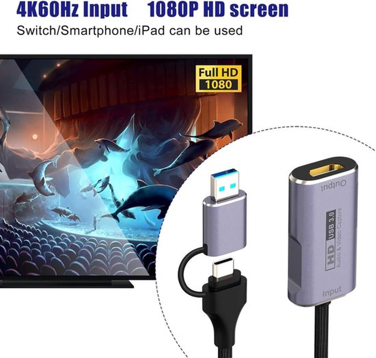 Capture card 4K - Game Capture Card - Video Grabber - Video Capture Card 4K thumbnail 8