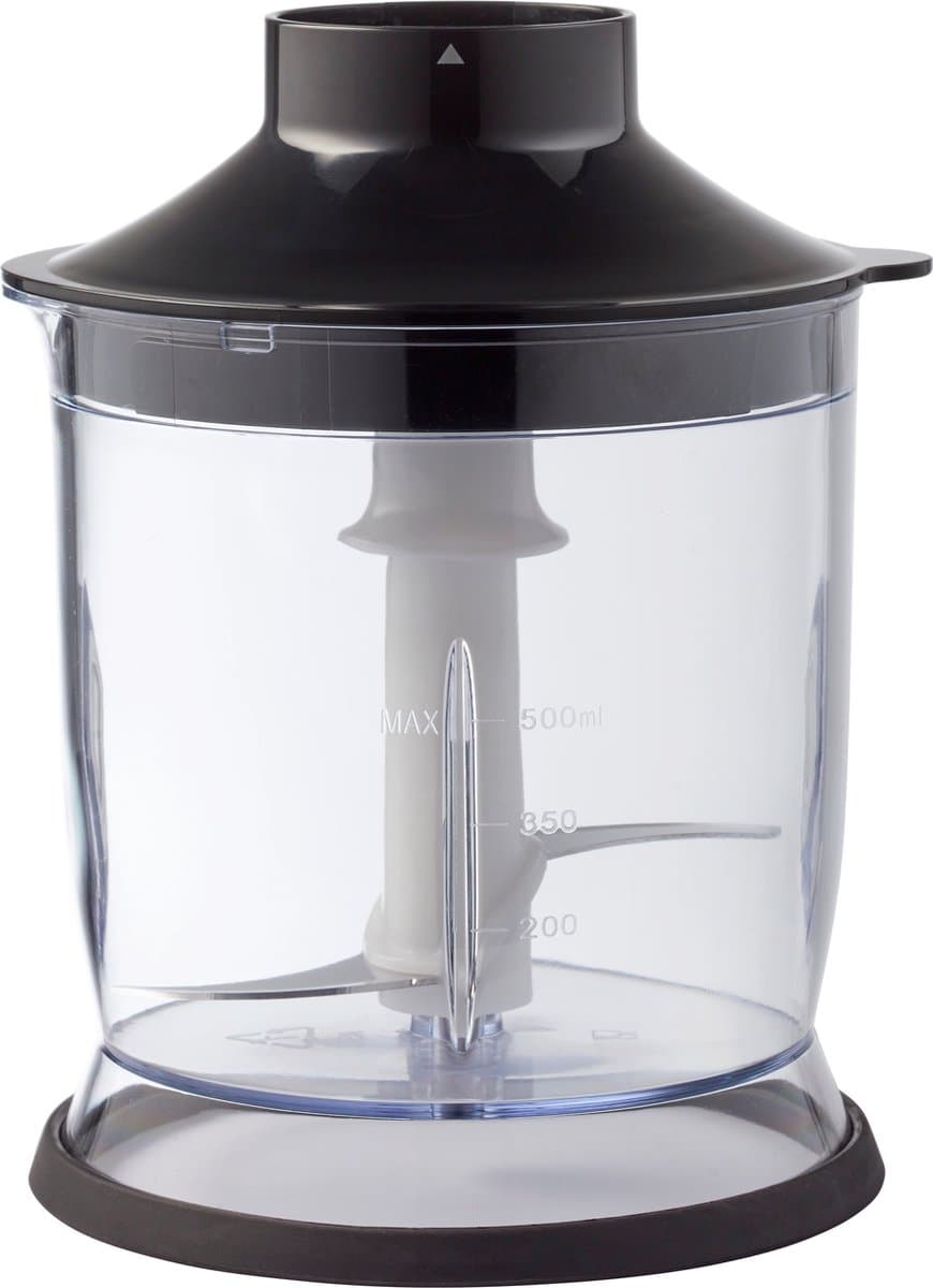 Inventum MX350B Staafmixer set - RVS mes - 2 snelheden - Afneembare voet - Garde en hakmolen - 350 watt - Zwart thumbnail 4