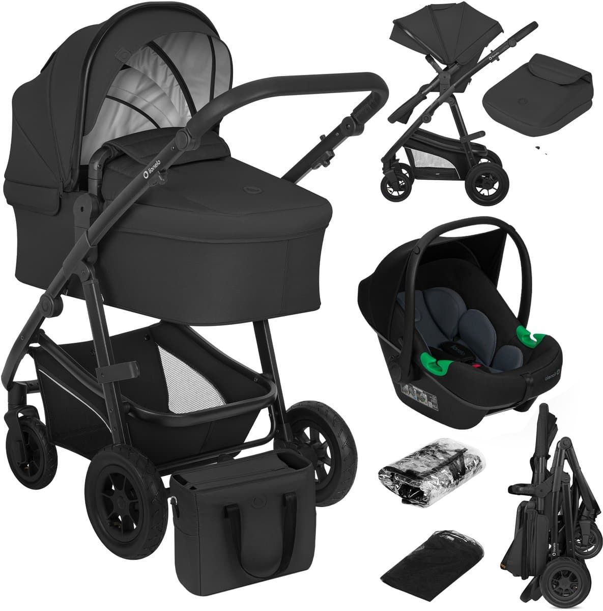Lionelo Bianka 3-in-1 Kinderwagen met Luchtbanden en Vering
